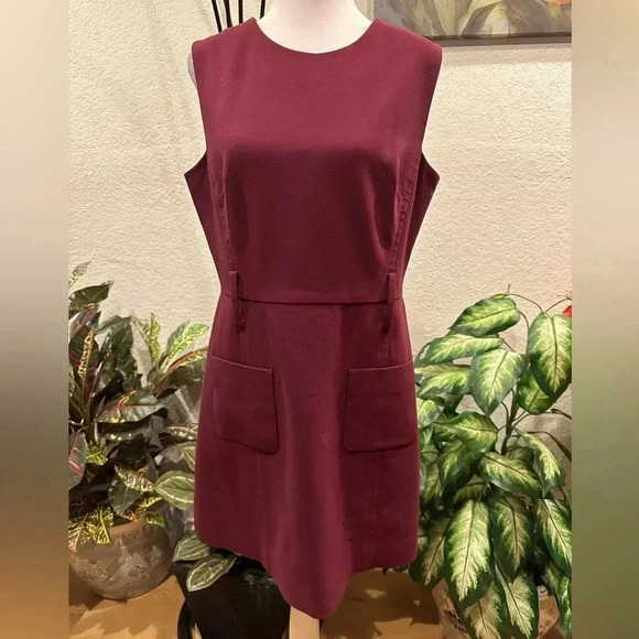 Milly burgundy mini dress size 12 - Picture 1 of 12